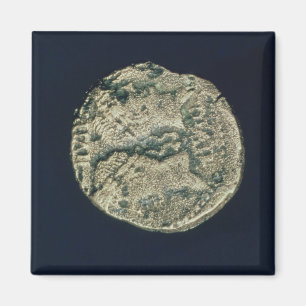 Coin with heads of Julius Caesar  and Augustus Magnet