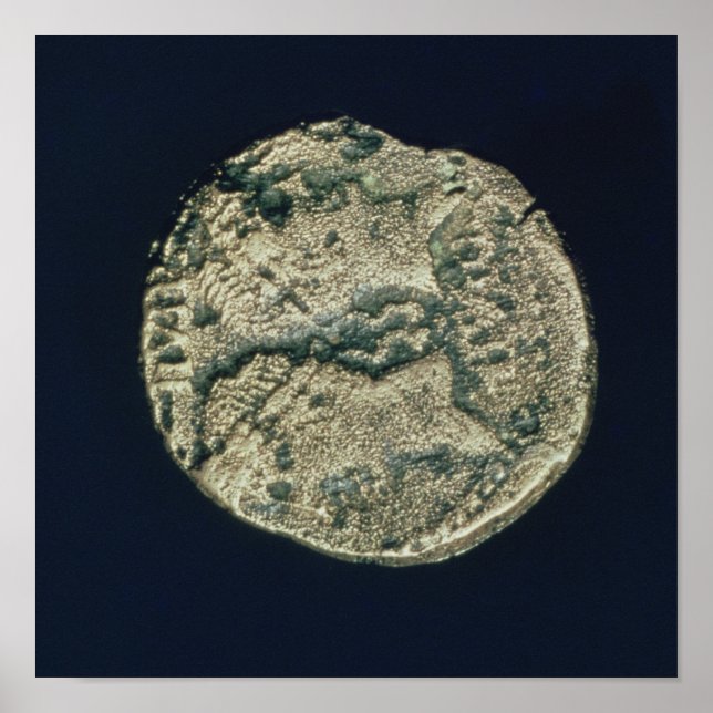 Coin with heads of Julius Caesar  and Augustus Poster (Front)