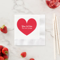 Coined cocktail napkins for wedding or engagement