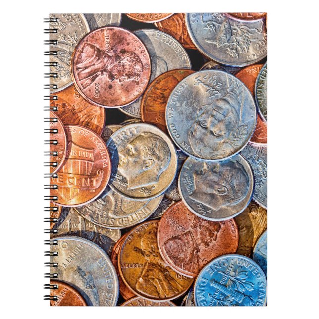 Coined Currency Spiral Notebook (Front)