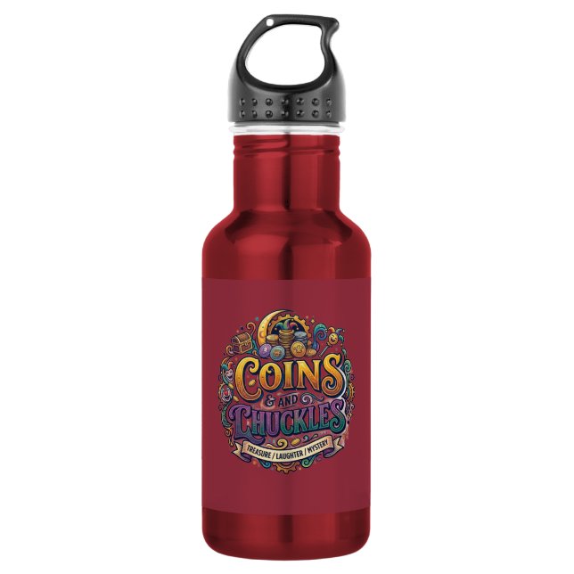 Coins and Chuckles 532 Ml Water Bottle (Front)
