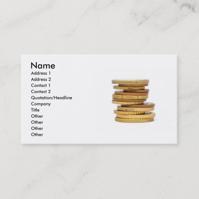 Coins Business Card (Front)