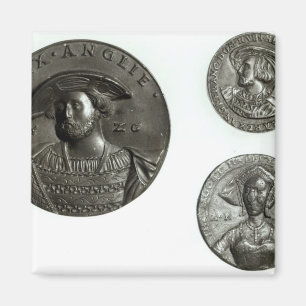 Coins depicting Henry VIII and Anne Boleyn Magnet