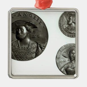 Coins depicting Henry VIII and Anne Boleyn Metal Tree Decoration