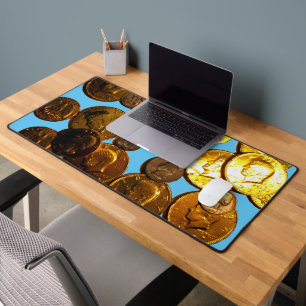 Coins Desk Mat