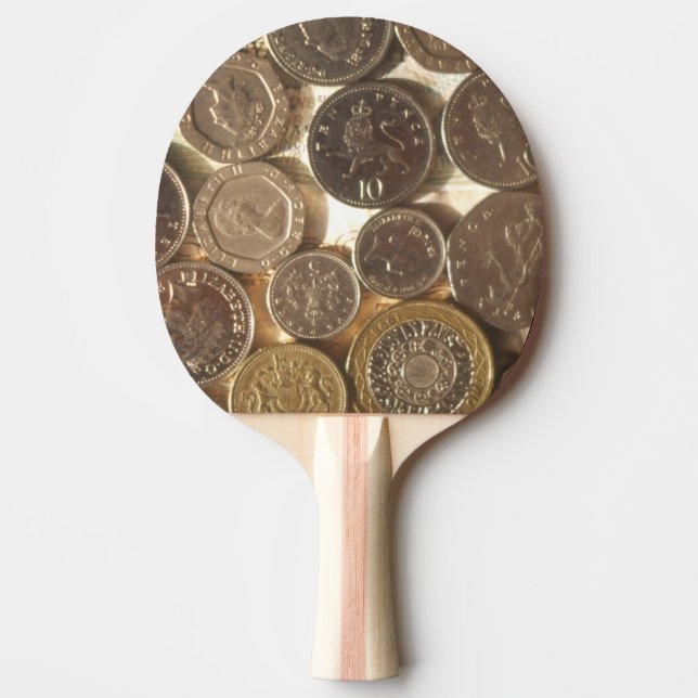 Coins Ping Pong Paddle (Front)