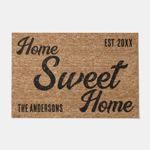 Coir Texture Home Sweet Home Personalised Doormat