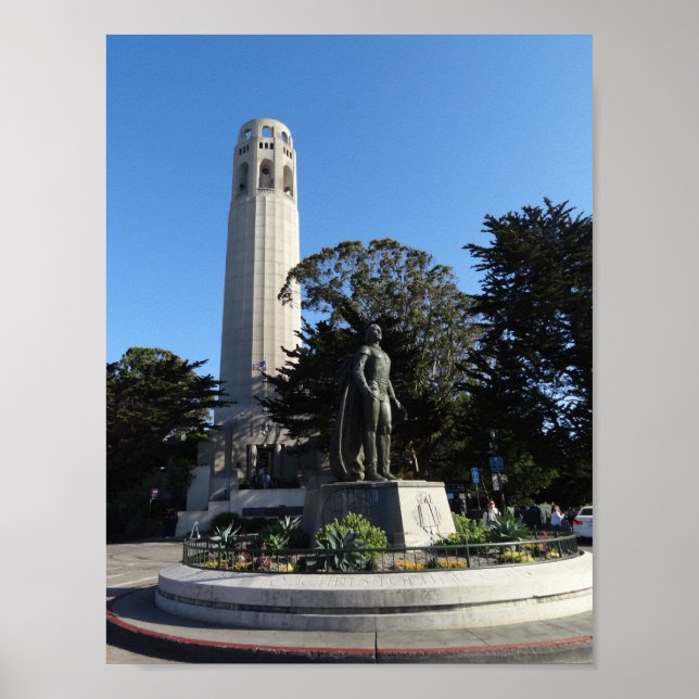 Coit Tower & Columbus Statue #1-1 Poster (Front)