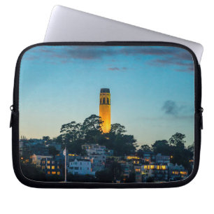 Coit Tower Laptop Sleeve   San Francisco Art