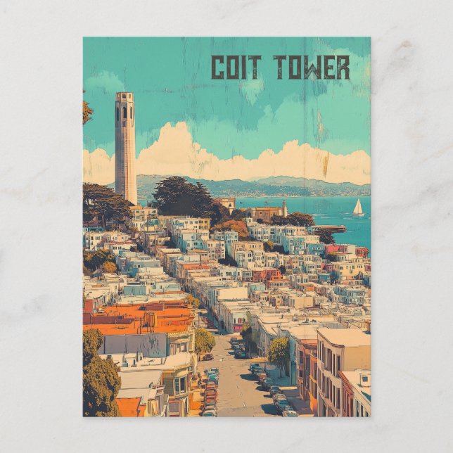 Coit Tower San Francisco Postcard (Front)