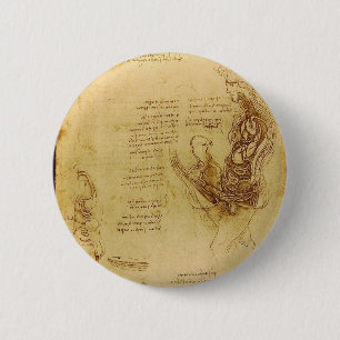 Coition of a hemisected man and woman 6 cm round badge