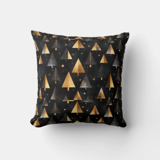 Cojín Black and Gold Trees Decorative Modern Cushion