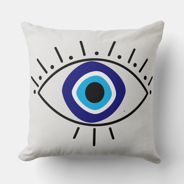 Cojín de ojo turco azul cushion (Front)