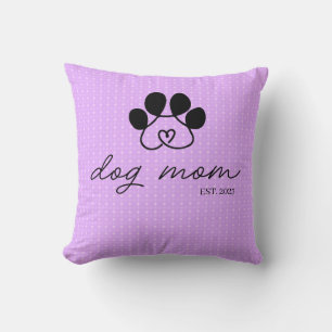 Cojín dog mom customizable lilac cushion