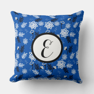 Cojín Lumbar Blue leaves romantic garden Cushion