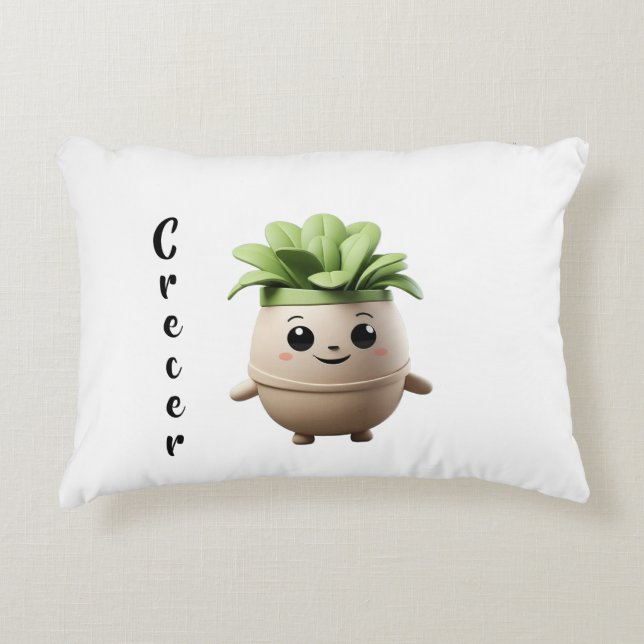 Cojín Pipo Crecer – Diseño Inspirador Decorative Cushion (Front)