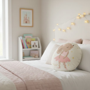 Cojín Redondo Mouse ballerina pillow, mouse baller Round Cushion