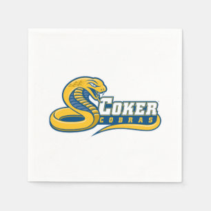 Coker University Cobras Logo Napkin