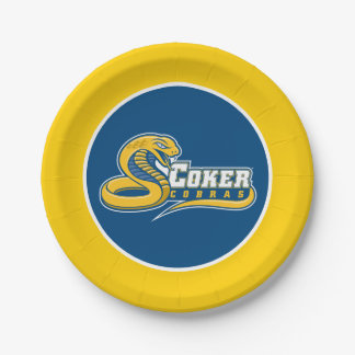 Coker University Cobras Logo Paper Plate