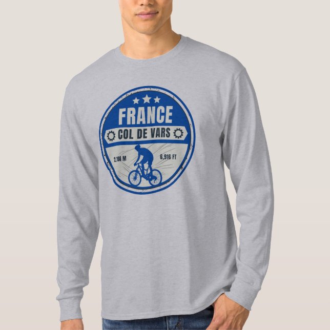 Col de Vars french Alpes bicycle tour T-Shirt (Front)