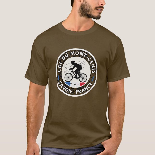 Col du Mont Cenis french massif Alpine bicycle T-Shirt (Front)