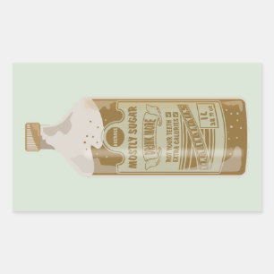 Cola Drink Sugar Rectangular Sticker