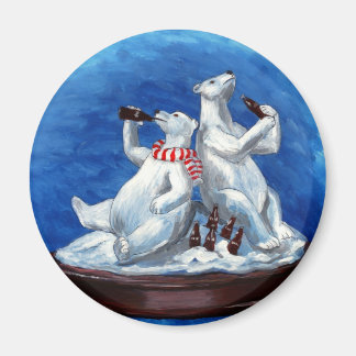 Cola-drinking Polar Bears Magnet