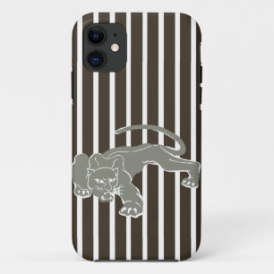 Cola Safari Stripe with Leopard Case-Mate iPhone Case