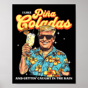 Coladas Donald Trump Summer Vacation Hawaii Beach Poster