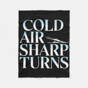 Cold Air Sharp Turns Alpine Mountain Skiing  Fleece Blanket