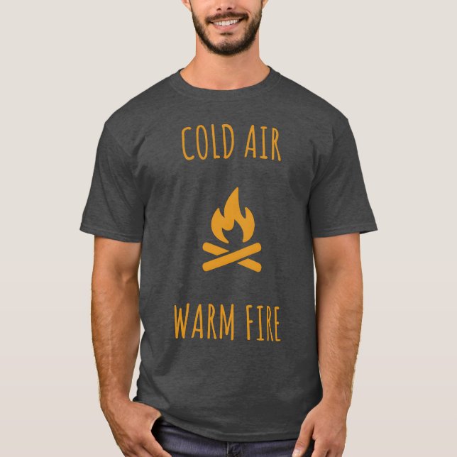 Cold Air Warm Fire Camping boy T-Shirt (Front)