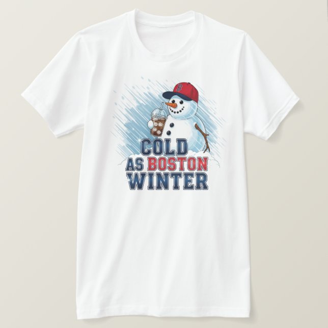 Cold as Boston Winter T-Shirt (Design Front)