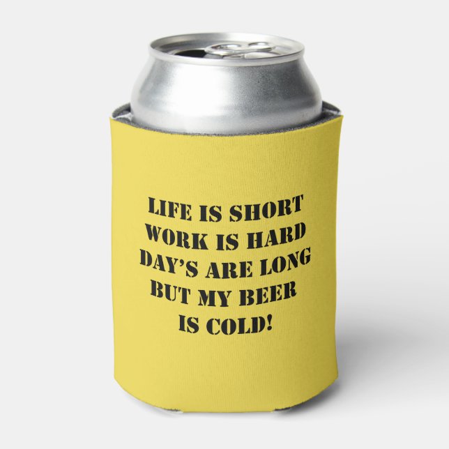 Cold Beer Can Cooler (Can Front)