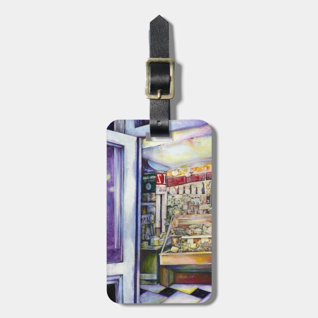 Cold Beer in a Hot Deli  Luggage Tag (Front Vertical)