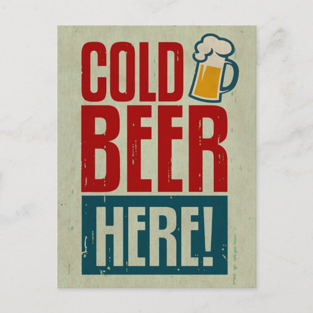 Cold Beer Postcard (Front)