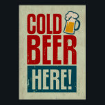 Cold Beer Poster<br><div class="desc">Retro Design</div>