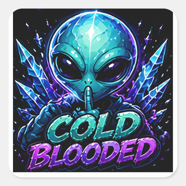 Cold Blooded Alien Emote Sticker (Front)