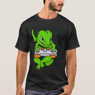 cold blooded gamer gecko lizard reptile T-Shirt