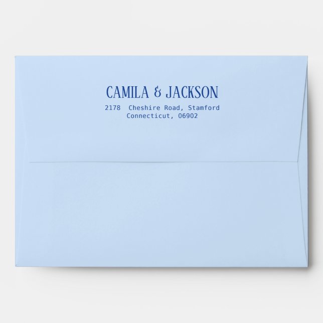 Cold Blue Wedding Envelope (Back (Top Flap))
