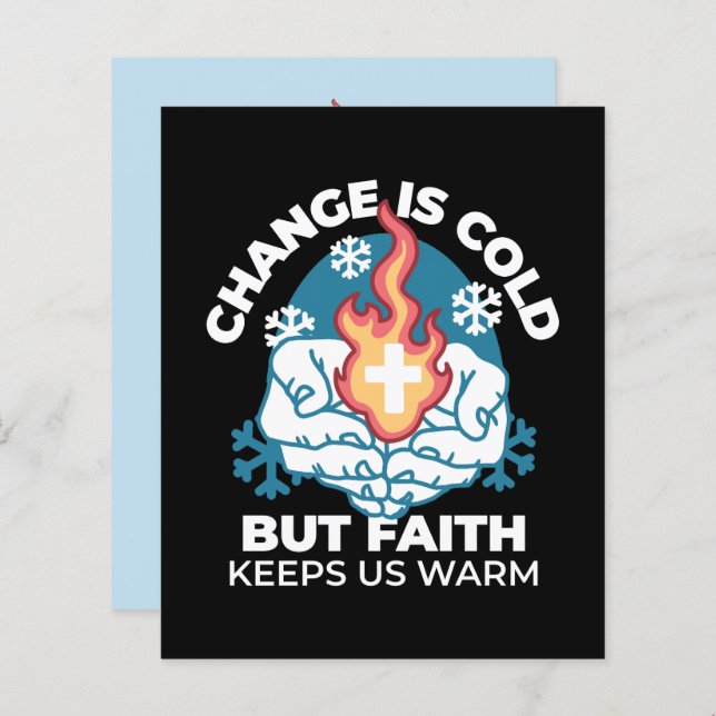 Cold Change, Faith's Fire - Motivational Christian (Front/Back)