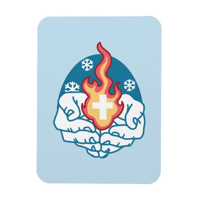 Cold Change, Faith's Fire - Motivational Christian Magnet (Vertical)