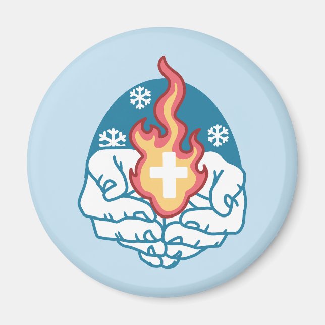 Cold Change, Faith's Fire - Motivational Christian Magnet (Front)