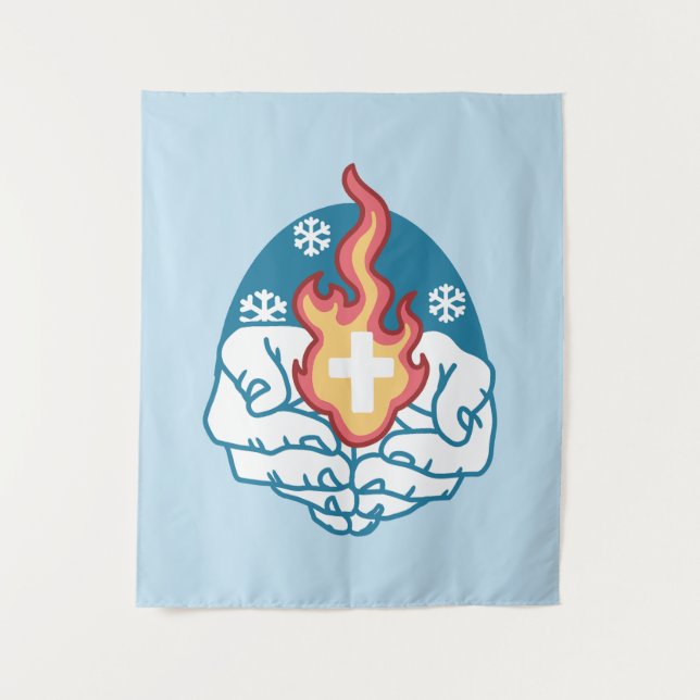 Cold Change, Faith's Fire - Motivational Christian Tapestry (Front)