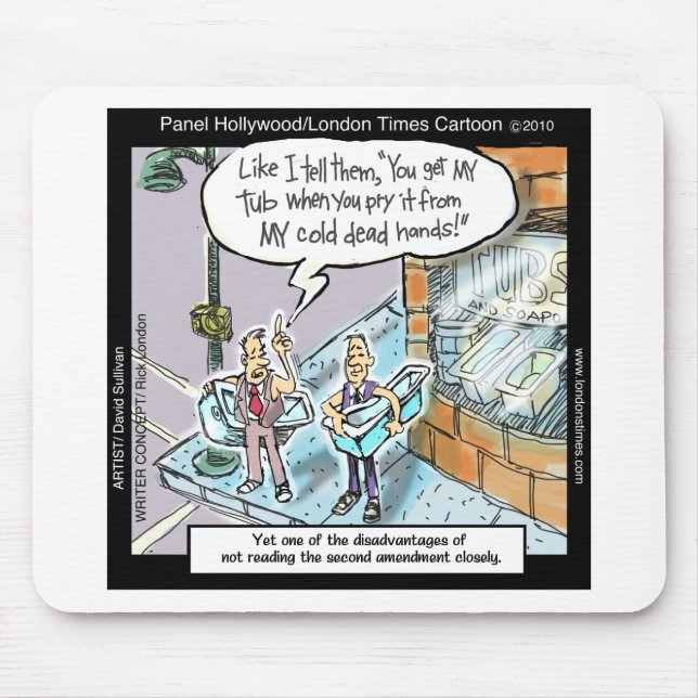 Cold Clean Hands W/Guns Funny Gifts & Tees Mouse Pad (Front)