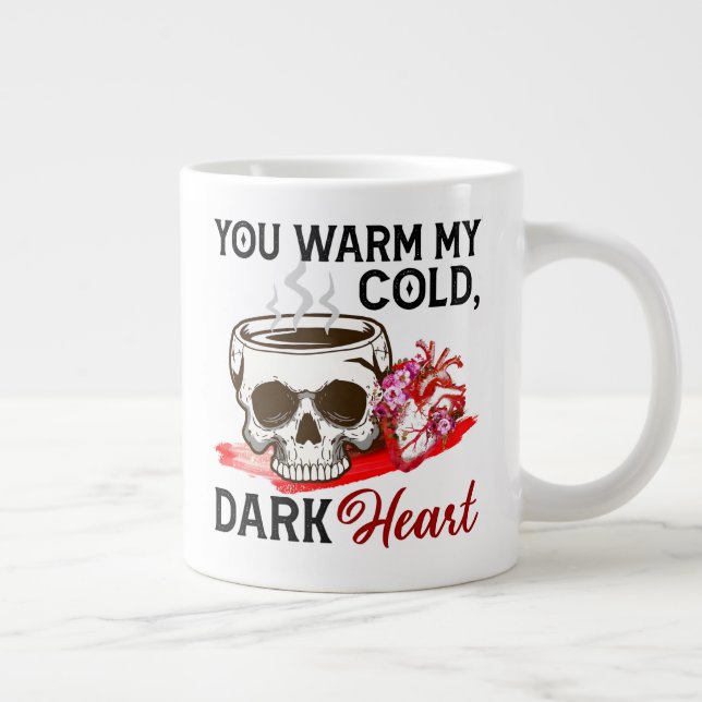 Cold Dark Heart  Large Coffee Mug (Right)