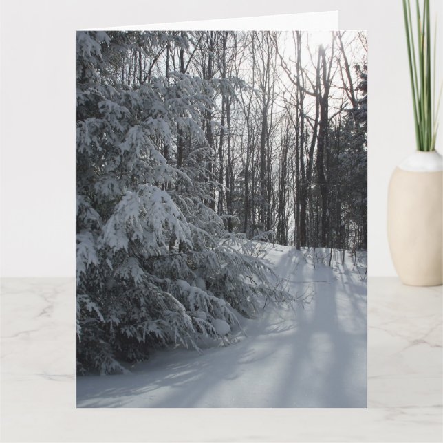 Cold Early Winter Morning Blank Card (Front)