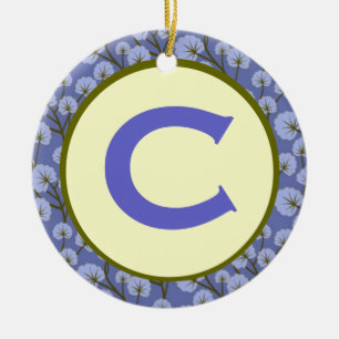 Cold Egypt Monogram Ceramic Tree Decoration