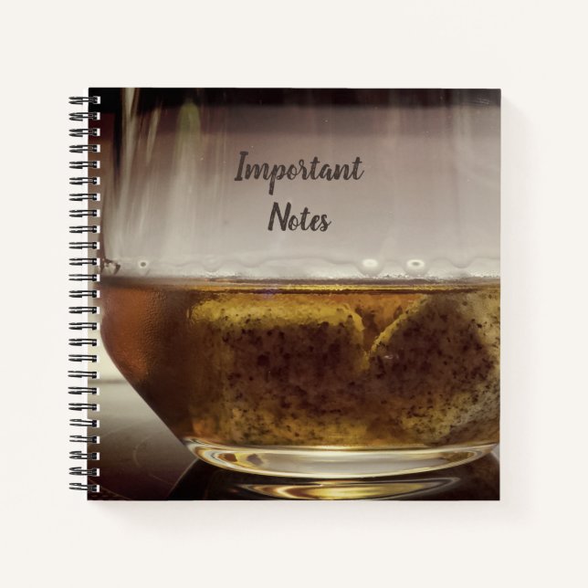 Cold Glass of Whiskey Notebook (Front)