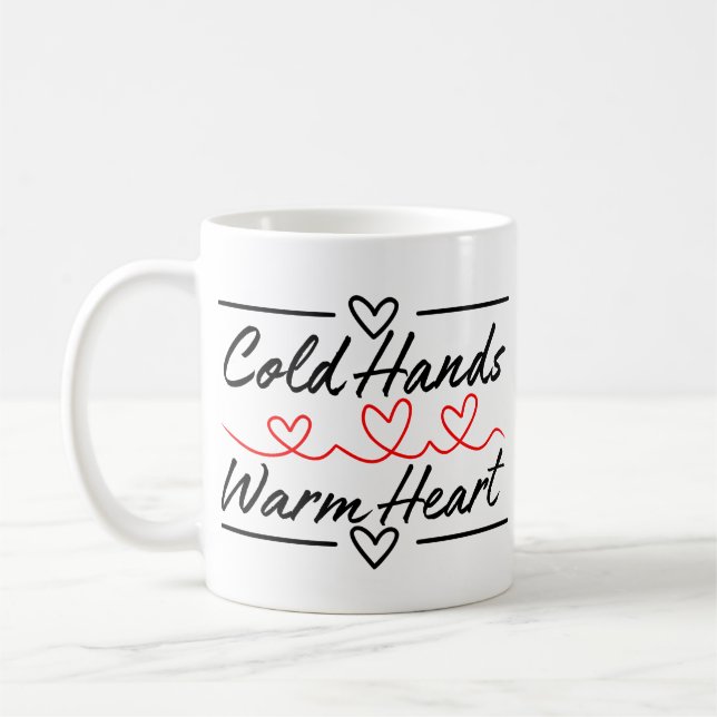 Cold Hands Warm Heart - Massage therapy / Nursing Coffee Mug (Left)