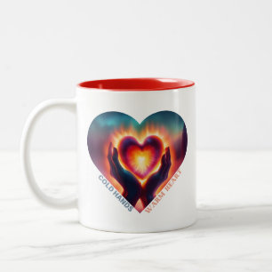 Cold Hands Warm Heart Two-Tone Coffee Mug